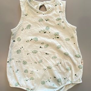 Red Caribou Bubble Hedgehog Romper Onesie